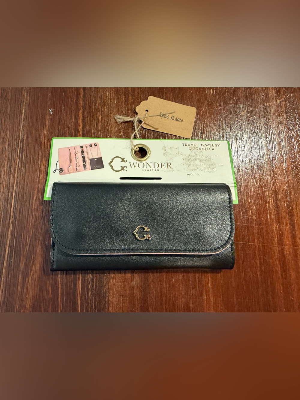 C Wonder Black Travel Jewelry Organizer